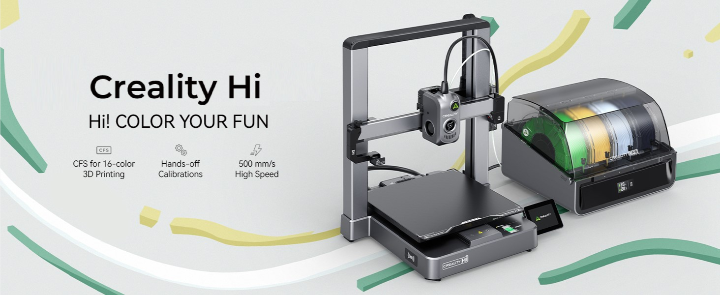 La Creality HI es una impresora 3D diseñada para ofrecer calidad profesional con facilidad de uso. Su estructura metálica, calibración automática y velocidad avanzada la convierten en una opción ideal para creadores que buscan eficiencia y precisión en cada impresión.